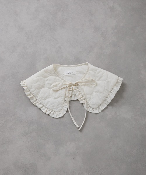 riziere(リジェール)の「キルティングフリル付け衿(付け襟・キッズ・アイボリー/ブラック・FREE)」の14枚目の写真