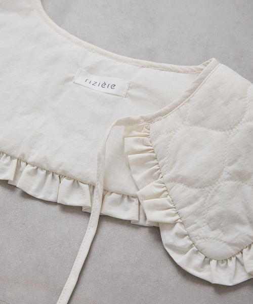 riziere(リジェール)の「キルティングフリル付け衿(付け襟・キッズ・アイボリー/ブラック・FREE)」の15枚目の写真