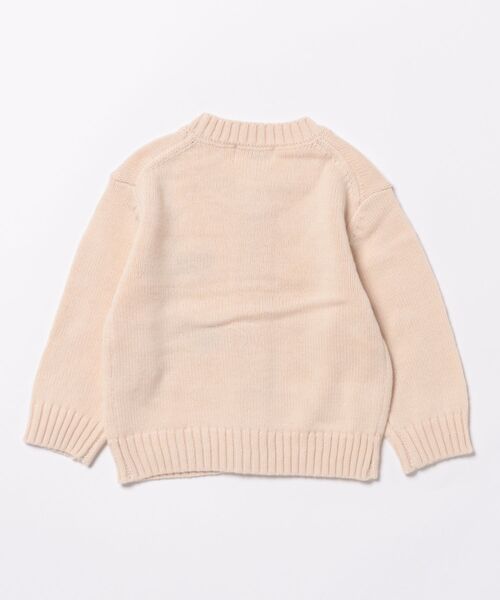 HAKKA BABY（ハッカベビー）の「[ベビー]ウォッシャブルニットハート柄カーディガン（カーディガン/ボレロ・キッズ・キナリ・80ｃｍ/90cm）」の2枚目の写真