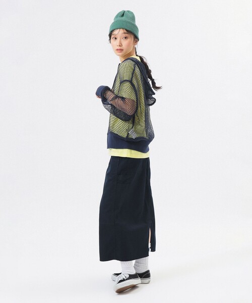 BEAMS BOY（ビームスボーイ）の「ダブルニー タイト スカート（スカート・レディース・ダークグリーン/ネイビー・0/1/2）」の18枚目の写真