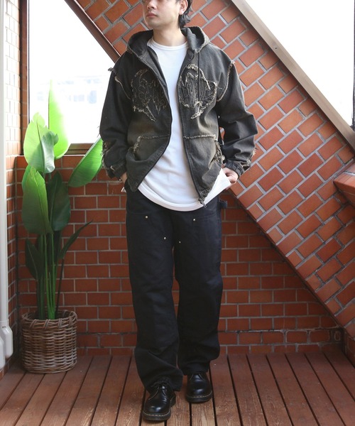 8(eight)(エイト)の「トライバルフリンジデニムZIPパーカー(パーカー・メンズ・ブラック/ブルー・MEDIUM/LARGE)」の21枚目の写真