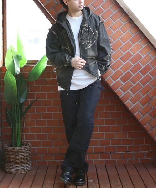 8(eight)(エイト)の「トライバルフリンジデニムZIPパーカー(パーカー・メンズ・ブラック/ブルー・MEDIUM/LARGE)」の22枚目の写真