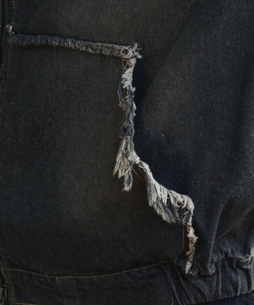 8(eight)(エイト)の「トライバルフリンジデニムZIPパーカー(パーカー・メンズ・ブラック/ブルー・MEDIUM/LARGE)」の8枚目の写真