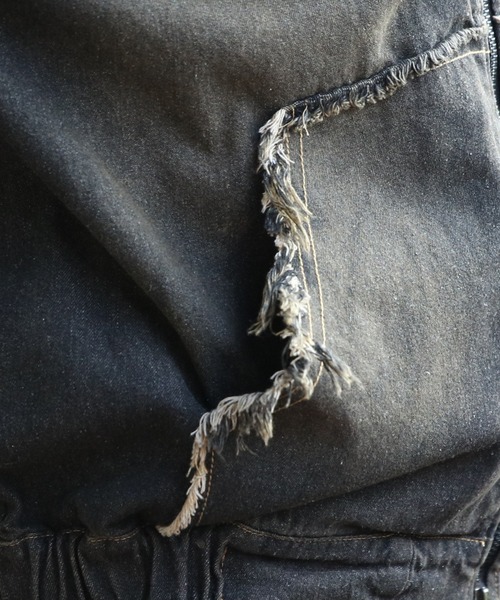 8(eight)(エイト)の「トライバルフリンジデニムZIPパーカー(パーカー・メンズ・ブラック/ブルー・MEDIUM/LARGE)」の10枚目の写真