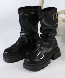 LibertyDoll（リバティードール）の「軽量厚底 カバーロングブーツ エンジニアブーツ ヴィンテージ（ブーツ・レディース）」