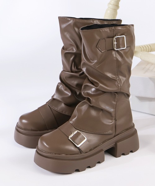 セール】軽量厚底 カバーロングブーツ エンジニアブーツ ヴィンテージ