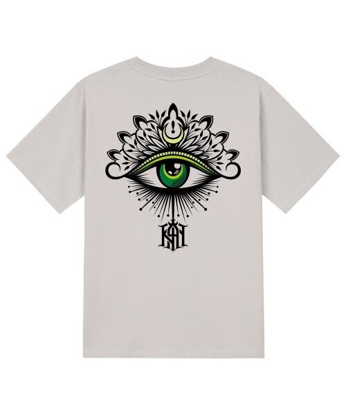 KAN6312(カン6312)の「KTC0120 ホルスの目 半袖Tシャツ - ベージュ(Tシャツ/カットソー・メンズ・その他・SMALL/MEDIUM/LARGE/X-LARGE)」の1枚目の写真