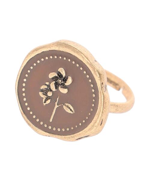 Samansa Mos2（サマンサ モスモス）の「シーリングスタンプ風リング（ピアス（両耳用）・レディース・シルバー/ゴールド・F）」の4枚目の写真