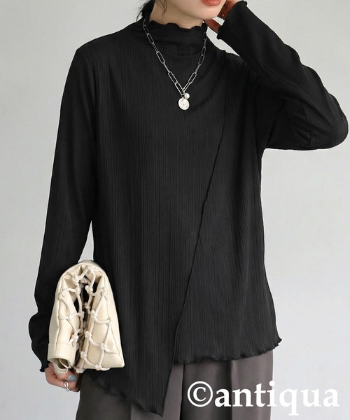 antiqua(アンティカ)の「メロウデザイン カットソー(Tシャツ/カットソー・レディース・グリーン系その他/ブラック系その他/ホワイト系その他/ライム/ブラック/ホワイト・ONESIZE)」の13枚目の写真