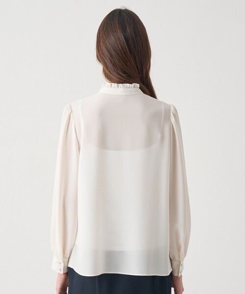 ANAYI（アナイ）の「【Eternal Line 2026】ジョーゼットレースコンビ ブラウス（シャツ/ブラウス・レディース・アイボリー/ネイビー/ピンク・36/38）」の4枚目の写真