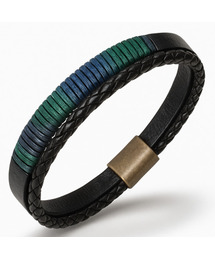 MARK-4（マーク4）の「LEATER BRACELET (FADE GREEN)（ブレスレット）」