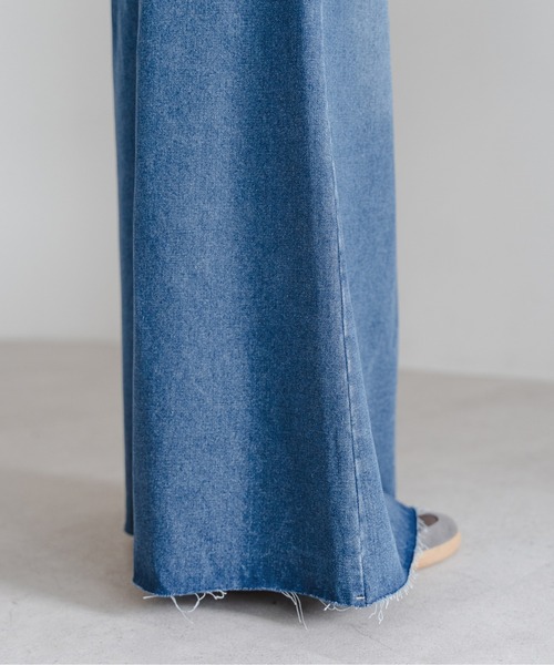 Bonjour Sagan(ボンジュールサガン)の「サイドゴムデニムロングスカート(デニムスカート・レディース・ブルー/インディゴブルー・FREE)」の22枚目の写真