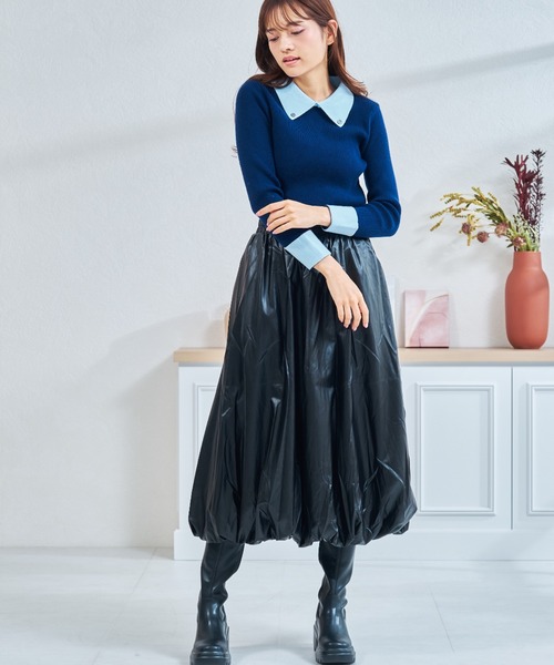 MISCH MASCH(ミッシュマッシュ)の「ZOZO限定 バルーンスカート(スカート・レディース・ブラック・フリ-)」の7枚目の写真