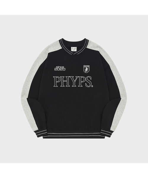 PHYSICAL DEPARTMENT(フィジカル デパートメント)の「サッカースウェットシャツ_ブラック/グレー(スウェット・レディース・その他・SMALL/MEDIUM/X-LARGE)」の1枚目の写真