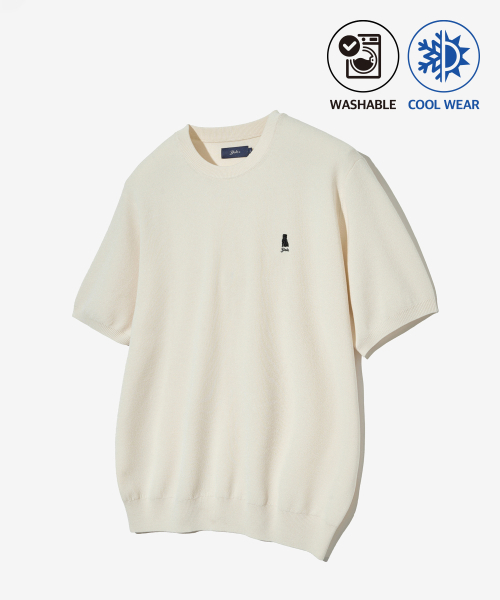 YALE(イェール)の「コンフォートクールラウンド半袖ニットアイボリー(Tシャツ/カットソー・レディース・その他・SMALL/MEDIUM/X-LARGE/LARGE)」の2枚目の写真