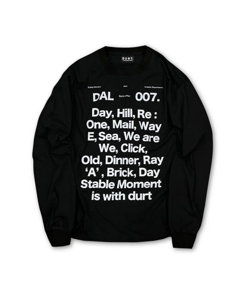 DURTの「OUR DAILY LONG SLEEVE TEE (BLACK)(Tシャツ/カットソー・レディース・その他・SMALL/MEDIUM/LARGE/X-LARGE)」の4枚目の写真