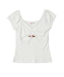 HETIT（ヘティ）の「ピュアローズコットントップ（ホワイト）（Tシャツ/カットソー）」