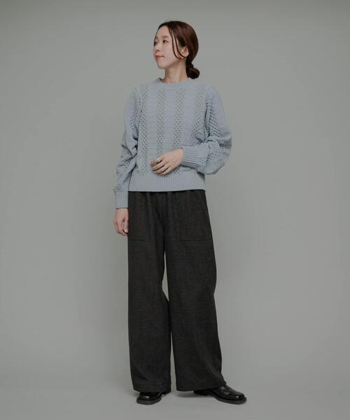 URBAN RESEARCH Sonny Label(アーバンリサーチサニーレーベル)の「デニムライクアソートベイカーイージーパンツ(その他パンツ・レディース・グレー/チャコールグレー/インディゴブルー・36/38)」の7枚目の写真