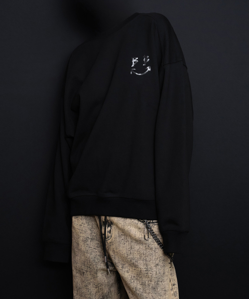 BLACK BLOND(ブラック ブロンド)の「ビビディレオパードクラシックスマイルロゴスウェットシャツ(ブラック)(スウェット・レディース・その他・LARGE/MEDIUM/X-LARGE)」の5枚目の写真