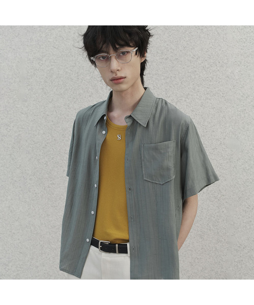 SENTAIR(センテア)の「ウェーブシアサーカークーリング半袖シャツ_グリーン(シャツ/ブラウス・メンズ・その他・46/48)」の1枚目の写真