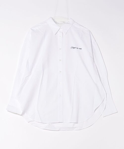 forget-me-nots（フォーゲットミーノッツ）の「SIDE SLIT OVER SIZE SHIRTS FMN-24SS-S-001（シャツ/ブラウス・レディース・ライトブルー/ホワイト・FREE）」の2枚目の写真