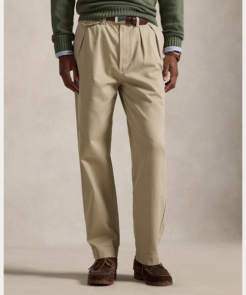 ホイットマン リラックスド フィット プリーテッド チノ パンツ