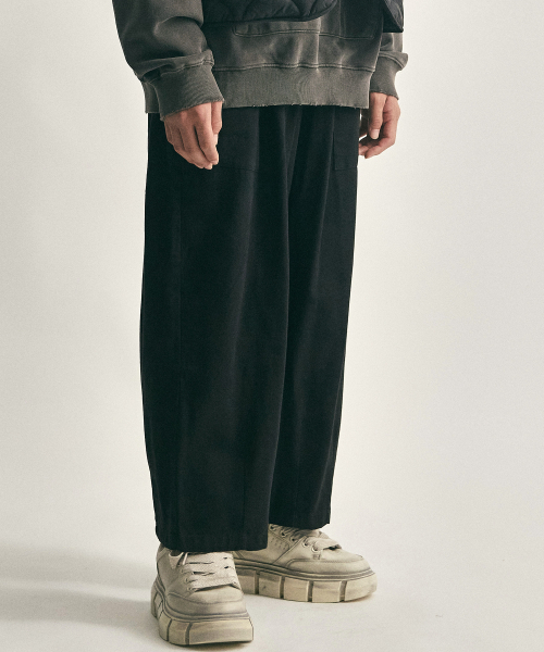 DRAW.M(ドローエム)の「ワイドバルーンクロップコットンパンツ(ブラック)(その他パンツ・メンズ・その他・MEDIUM/LARGE)」の1枚目の写真