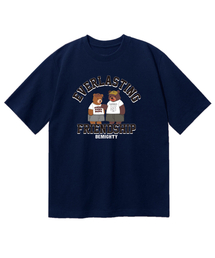 フレンドシップオーバーサイズ半袖Tシャツ[ネイビー]