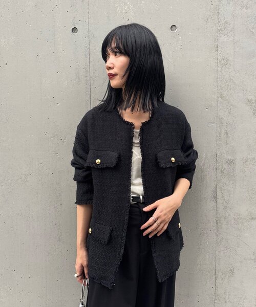 SHENERY（シーナリー）の「【インフルエンサー＠akane_nagataコラボ】ツイードジャケット（その他アウター・レディース・ホワイト系その他/ブラック/ブラック系その他/オフホワイト・FREE）」の21枚目の写真