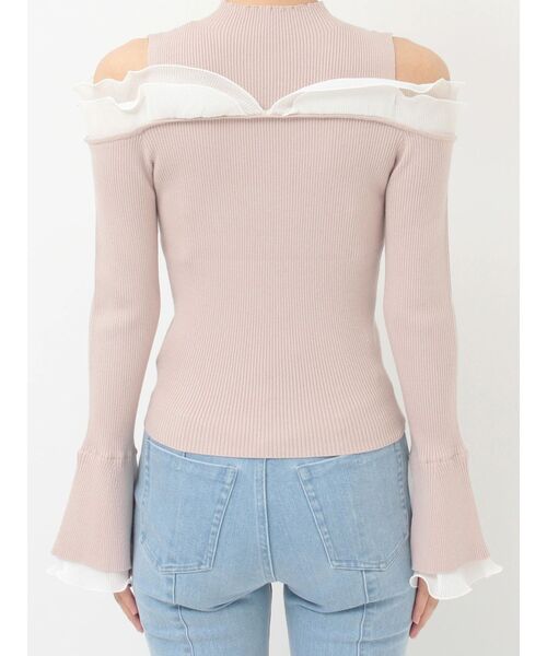 MERCURYDUO（マーキュリーデュオ）の「プリーツフリル使いニット（ニット/セーター・レディース・チャコールグレー/オフホワイト/ベージュ・FREE）」の20枚目の写真