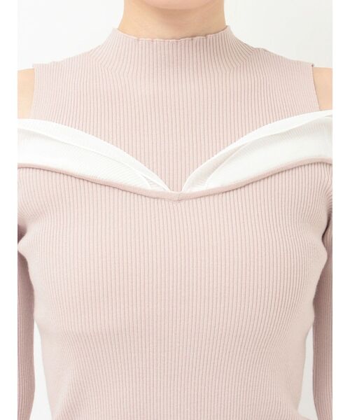 MERCURYDUO（マーキュリーデュオ）の「プリーツフリル使いニット（ニット/セーター・レディース・チャコールグレー/オフホワイト/ベージュ・FREE）」の21枚目の写真