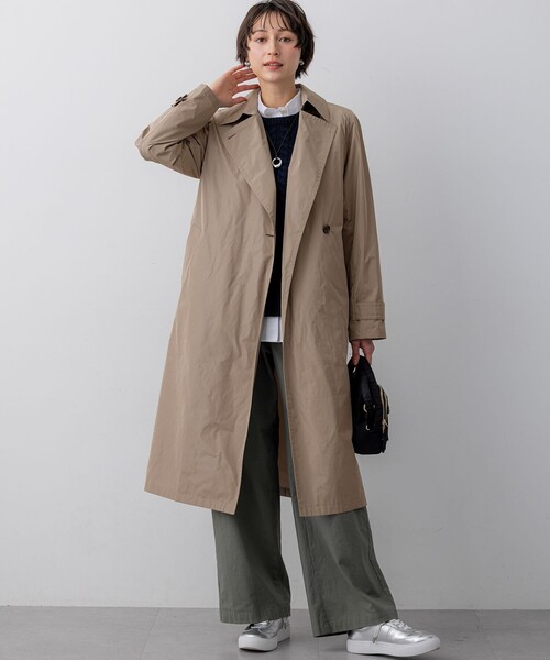 23区 L(ニジュウサンクオオキイサイズ)の「LIMONTAハイカウントメモリータフタ ライナー付き アウター(その他アウター・レディース・ベージュ系/ブラウン系/グレー系・44/46)」の20枚目の写真