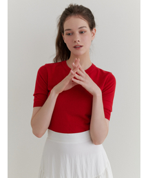 Sandy half knit (red)
