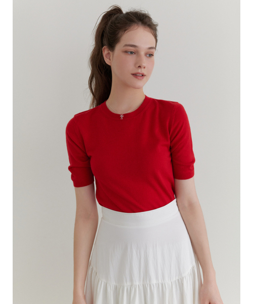 RE_L(リエル)の「Sandy half knit (red)(ニット/セーター・レディース・その他・FREE)」の2枚目の写真