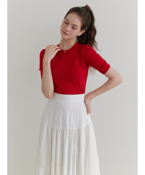 RE_L(リエル)の「Sandy half knit (red)(ニット/セーター・レディース・その他・FREE)」の3枚目の写真