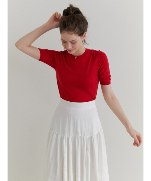 RE_L(リエル)の「Sandy half knit (red)(ニット/セーター・レディース・その他・FREE)」の4枚目の写真