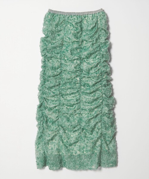 EMMEL REFINES（エメルリファインズ）の「＜EMMEL REFINES＞EM ドットペタル ギャザースカート（スカート・レディース・オフホワイト/ライム・M/S）」の10枚目の写真