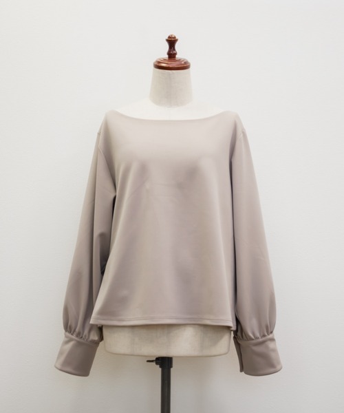CLETTE（クレット）の「CLETTEオリジナルボートネックカットソーブラウス（シャツ/ブラウス・レディース・ブラック/ピンクベージュ/ホワイト・4L/3L/LL）」の13枚目の写真