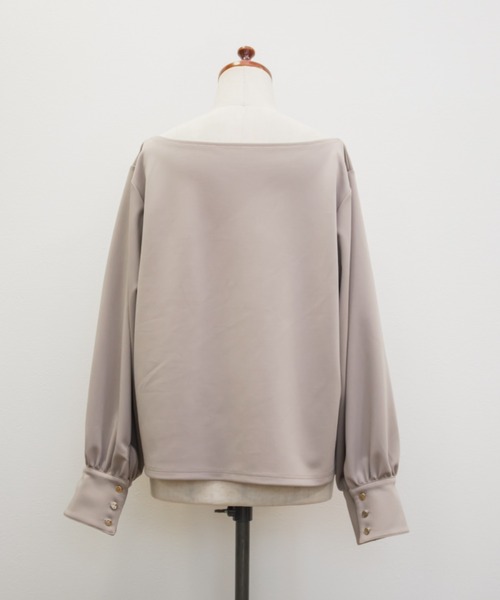 CLETTE（クレット）の「CLETTEオリジナルボートネックカットソーブラウス（シャツ/ブラウス・レディース・ブラック/ピンクベージュ/ホワイト・4L/3L/LL）」の15枚目の写真
