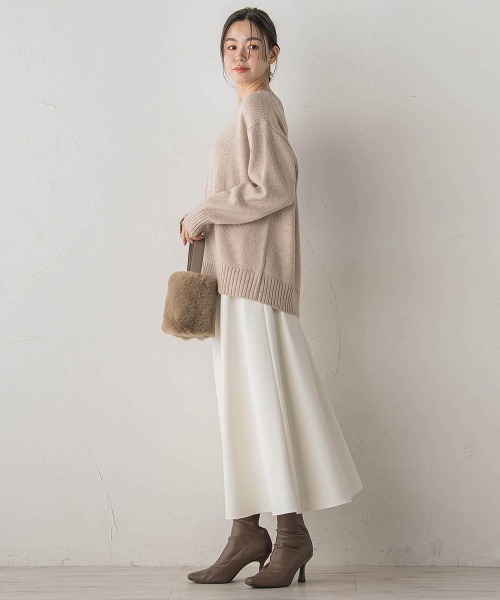 Droite lautreamont（ドロワットロートレアモン）の「両面起毛ストレッチスカート≪洗濯機で洗える≫（スカート・レディース・オフホワイト/キャメル/ブラック・M）」の16枚目の写真