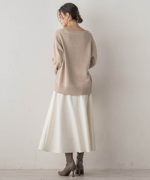 Droite lautreamont（ドロワットロートレアモン）の「両面起毛ストレッチスカート≪洗濯機で洗える≫（スカート・レディース・オフホワイト/キャメル/ブラック・M）」の17枚目の写真