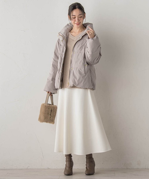 Droite lautreamont（ドロワットロートレアモン）の「両面起毛ストレッチスカート≪洗濯機で洗える≫（スカート・レディース・オフホワイト/キャメル/ブラック・M）」の20枚目の写真