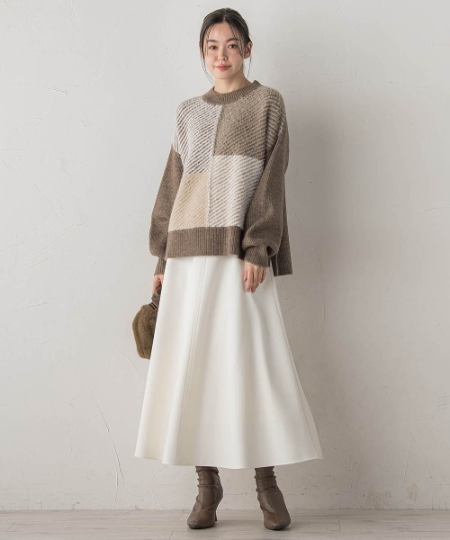 Droite lautreamont（ドロワットロートレアモン）の「両面起毛ストレッチスカート≪洗濯機で洗える≫（スカート・レディース・オフホワイト/キャメル/ブラック・M）」の22枚目の写真