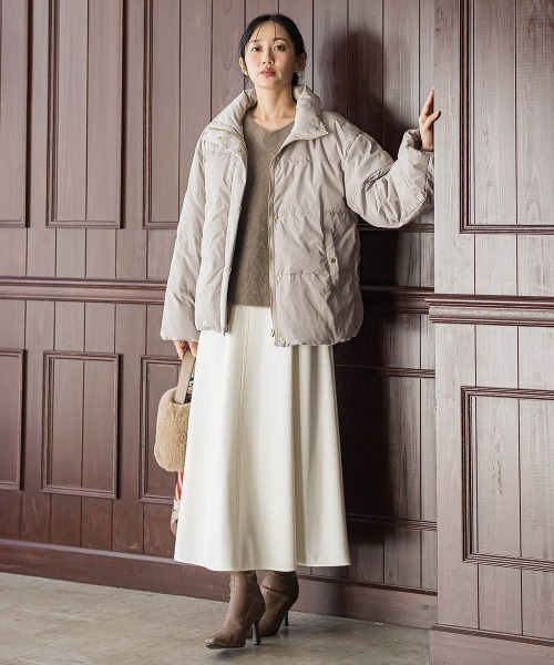 Droite lautreamont（ドロワットロートレアモン）の「両面起毛ストレッチスカート≪洗濯機で洗える≫（スカート・レディース・オフホワイト/キャメル/ブラック・M）」の7枚目の写真