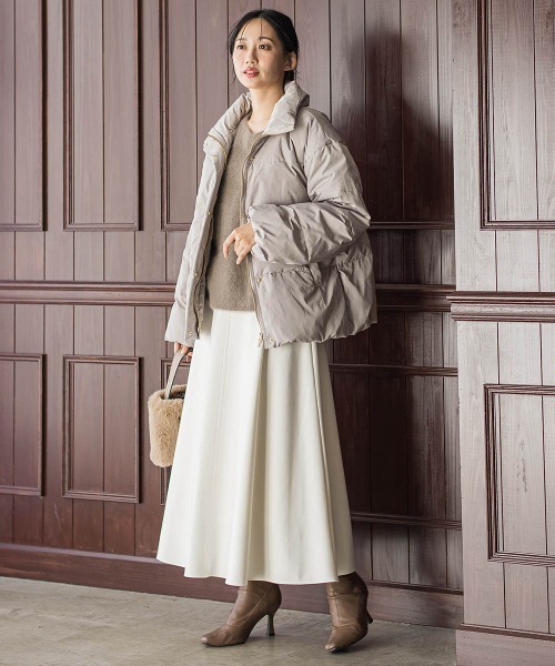 Droite lautreamont（ドロワットロートレアモン）の「両面起毛ストレッチスカート≪洗濯機で洗える≫（スカート・レディース・オフホワイト/キャメル/ブラック・M）」の8枚目の写真