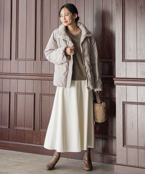 Droite lautreamont（ドロワットロートレアモン）の「両面起毛ストレッチスカート≪洗濯機で洗える≫（スカート・レディース・オフホワイト/キャメル/ブラック・M）」の9枚目の写真