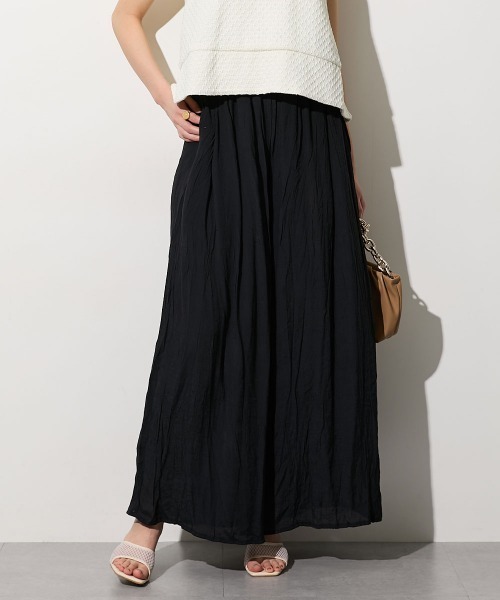 slattgir（スラットジール）の「高身長　ふわっと軽やかスラブワイドパンツ（トールサイズ）（その他パンツ・レディース・グレイッシュベージュ/パープル/ブラック/モカ・T3L/TLL/TL/TM/T5L/T4L）」の2枚目の写真