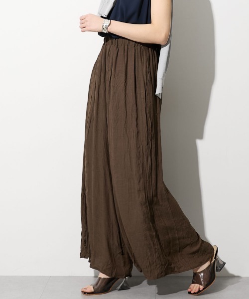 slattgir（スラットジール）の「高身長　ふわっと軽やかスラブワイドパンツ（トールサイズ）（その他パンツ・レディース・グレイッシュベージュ/パープル/ブラック/モカ・T3L/TLL/TL/TM/T5L/T4L）」の11枚目の写真