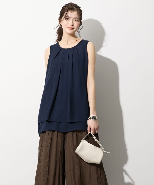 slattgir（スラットジール）の「高身長　ふわっと軽やかスラブワイドパンツ（トールサイズ）（その他パンツ・レディース・グレイッシュベージュ/パープル/ブラック/モカ・T3L/TLL/TL/TM/T5L/T4L）」の15枚目の写真