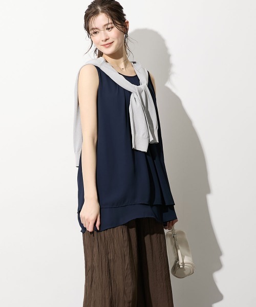 slattgir（スラットジール）の「高身長　ふわっと軽やかスラブワイドパンツ（トールサイズ）（その他パンツ・レディース・グレイッシュベージュ/パープル/ブラック/モカ・T3L/TLL/TL/TM/T5L/T4L）」の18枚目の写真